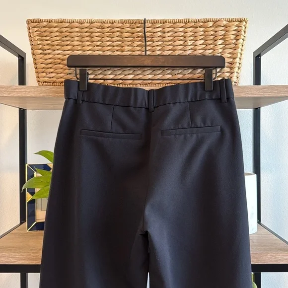 Abercrombie & Fitch Black High-Rise Wide Leg Career Trouser Dress Pants, 27/ 4 - Picture 6 of 9